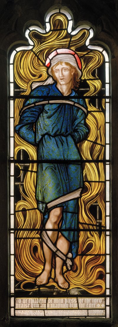 Meshach, The Fiery Furnace, West Window by Edward Burne Jones